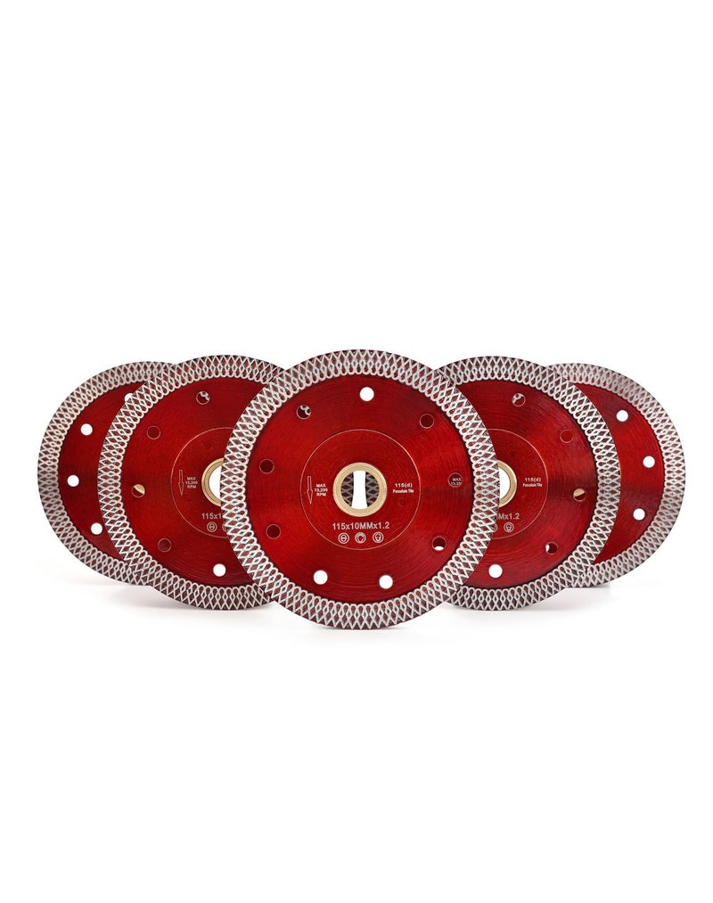 Casaverde 5Pcs/Lot 4.5" Super Thin Diamond Porcelain Saw Blade for Cutting Ceramic or Porcelain Tiles (4.5"-5pcs)â€¦ - Image 1